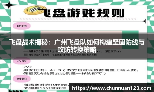 飞盘战术揭秘：广州飞盘队如何构建坚固防线与攻防转换策略