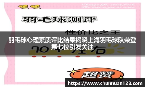 羽毛球心理素质评比结果揭晓上海羽毛球队荣登第七位引发关注